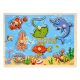 Recessed wooden puzzle Marine animals A-7014 - 7 pieces