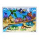 Recessed wooden puzzle Dinosaurs A-7001 - 7 pieces