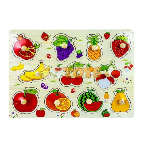 Recessed wooden puzzle Fruits A-3016 - 11 pieces