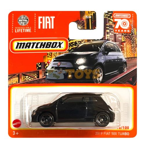 MATCHBOX 2019 Fiat 500 Turbo HLD05 Mattel Diecast Car