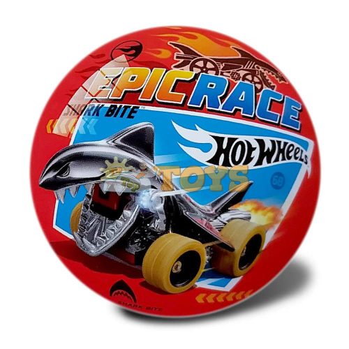 Rubber ball for children Hot Wheels 23cm Epic Race Shark Bite