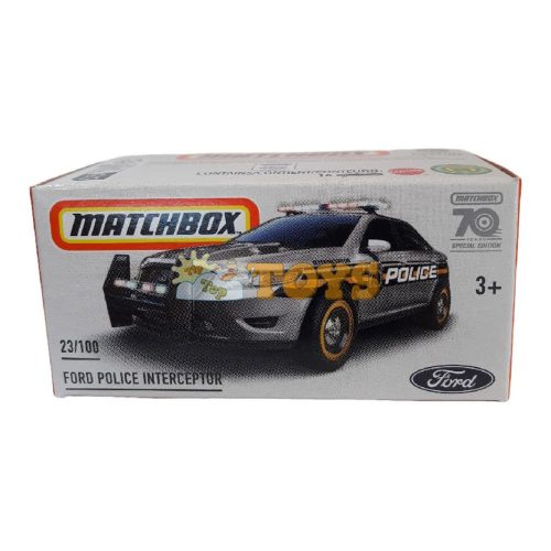 MATCHBOX Ford Police Interceptor HLF07 Mattel Diecast Car