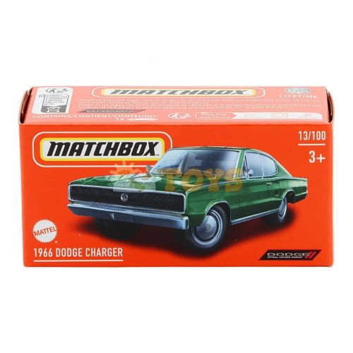 MATCHBOX 1966 Dodge Charger HVP94 Mattel Diecast Car
