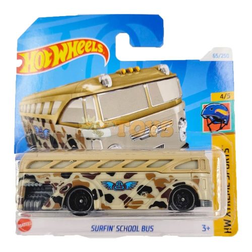 Hot Wheels Metallic Surfin School Bus HTB99 Mattel