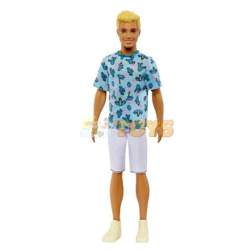 Ken Fashionistas Barbie Doll in Tropical Print T-Shirt HJT10