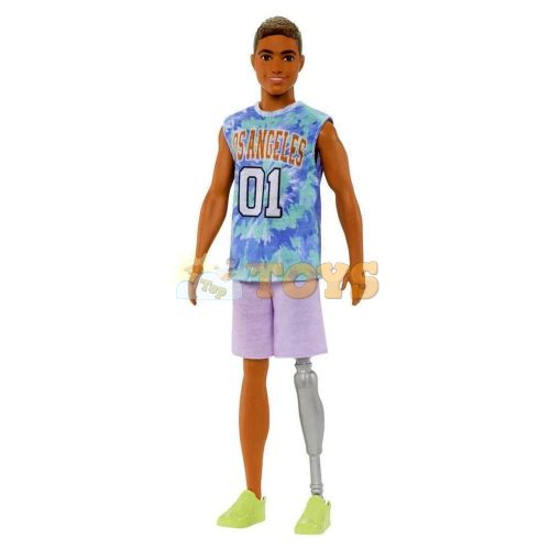 Ken Fashionistas Barbie Doll #212 with HJT11 Prosthetic Leg