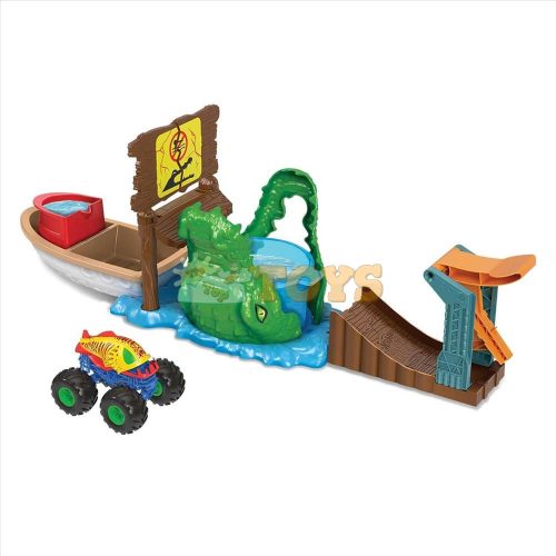 Hot Wheels Monster Trucks and Crocodile HGV14 Mattel Playset