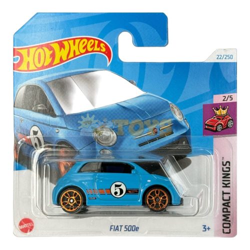 Hot Wheels Diecast Fiat 500e HTD03 - Compact Kings - Mattel