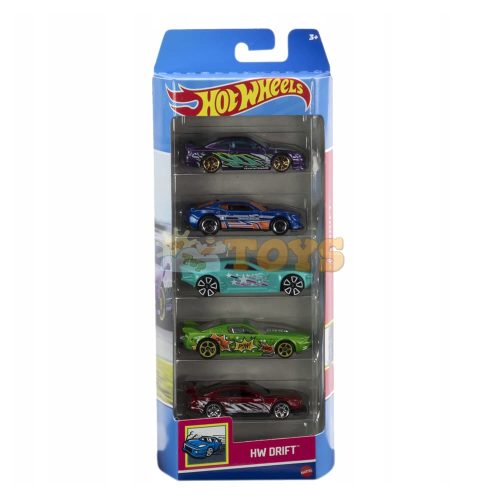 Hot Wheels 5 model HW Drift HTV51 Mattel car set