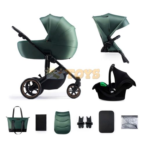 Kinderkraft Baby stroller PRIME 2 Mink Pro Green 3 in 1 - 3in1 strollers