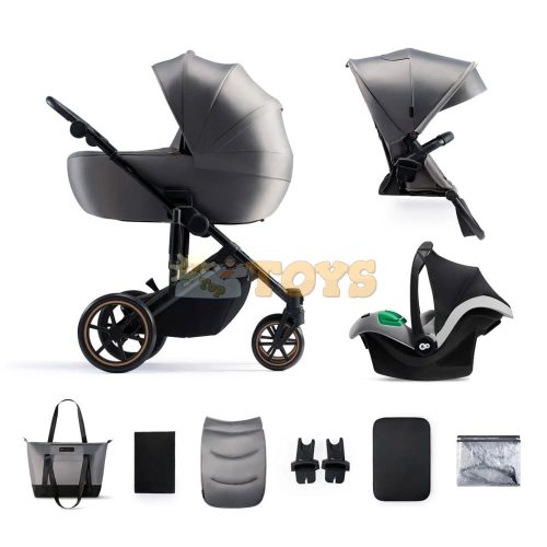 Kinderkraft Baby stroller PRIME 2 Mink Pro Gray 3 in 1 - 3in1 strollers