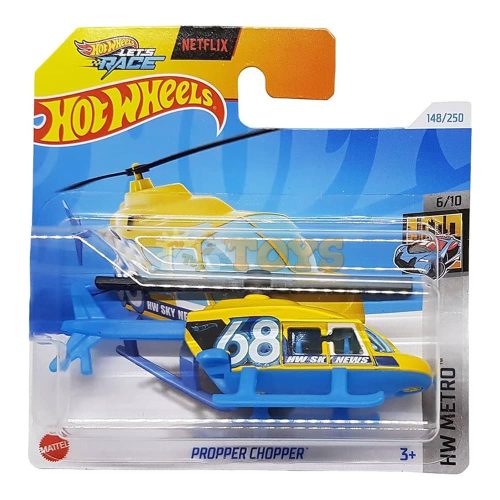 Hot Wheels Metal Helicopter Propper Chopper HTB18 HW Metro - Mattel