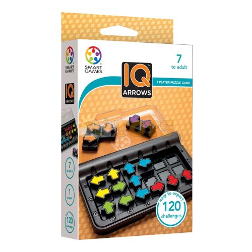 Smart Games - IQ Arrow logic game with 120 challenges international edition