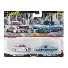   Hot Wheels Premium Set 2 Diecast Datsun Sunny Truck and '93 Nissan Hardbody HRR78