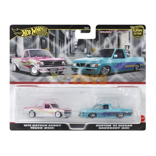Hot Wheels Premium Set 2 Diecast Datsun Sunny Truck and '93 Nissan Hardbody HRR78