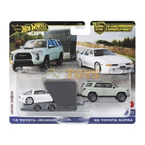   Hot Wheels Premium Transporter Toyota 4Runner and Toyota Supra HRV37