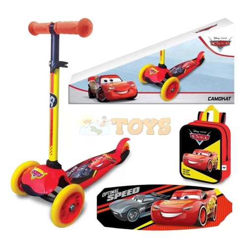 Cars 3-wheel scooter with bag - E7507