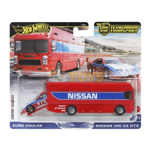 Hot Wheels Premium Transporter Euro Hauler and '94 Nissan 300 ZX GTS HRV44