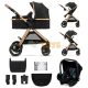 Kinderkraft Baby stroller ESME Pure Black - 3 in 1 strollers