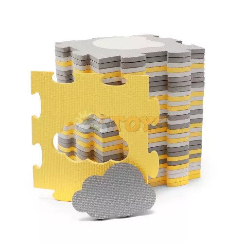 Kinderkraft LUNO SHAPES Foam Puzzle Play Mat Yellow