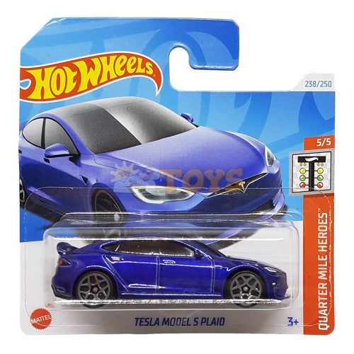Hot Wheels Die-Cast Car Tesla Model S Plaid HRY91 Quarter Mile Heroes