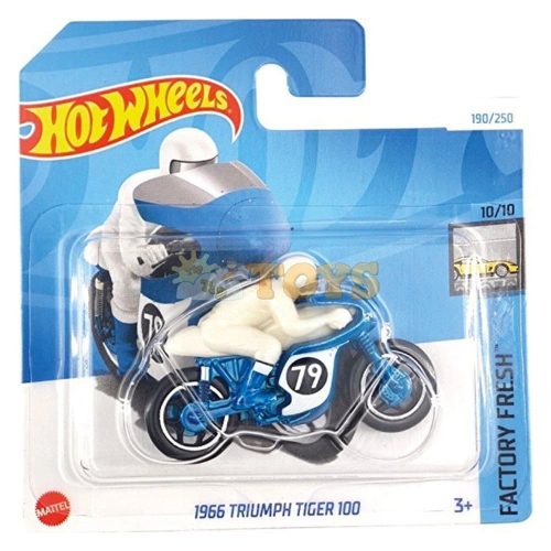 Hot Wheels Die-Cast Motorcycle 1966 Triumph Tiger 100 HTD43 Factory Fresh