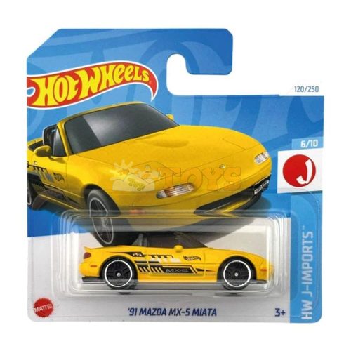 Hot Wheels Die-Cast Car '91 Mazda MX-5 Miata HTD80 HW J-Imports