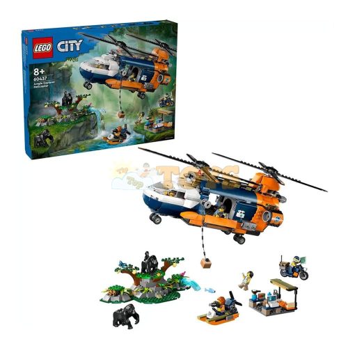 LEGO® City Jungle Explorer Helicopter at Base Camp 60437