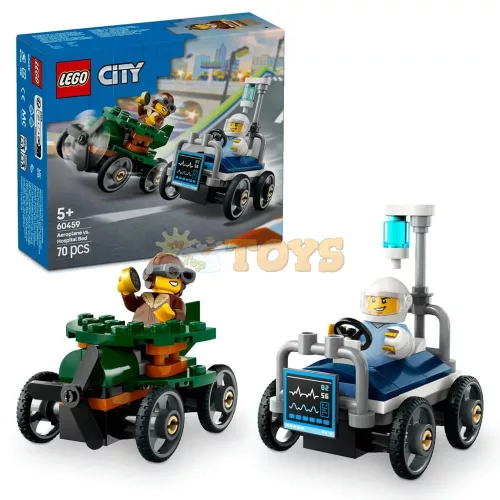 LEGO® City Airplane vs. Hospital Bed Race Car Pack 60459 - 70 pieces