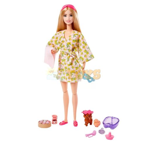 Barbie Doll With Puppy, Kids Toys, Self-Care Spa Day HKT90 - Mattel