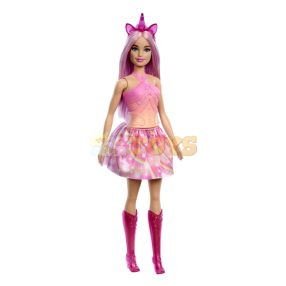   Barbie Unicorn Doll With Pink Hair, Ombre Outfit HRR13 - Mattel