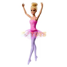   Barbie Articulated Blonde Ballet Dancer Doll with Pink Tutu and Bow HRG34