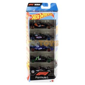 Hot Wheels Set of 5 metal cars Formula 1 cars JGF58 - Mattel