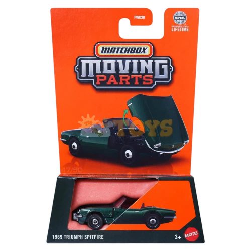 MATCHBOX Metal Car 1969 Triumph Spitfire JBW99 Moving Parts