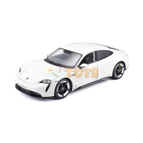  Bburago Porsche Taycan Turbo S white metal toy car - 1:24 scale