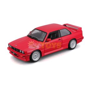 Bburago diecast car 1988 BMW 3 Series M3 red - scale 1:24