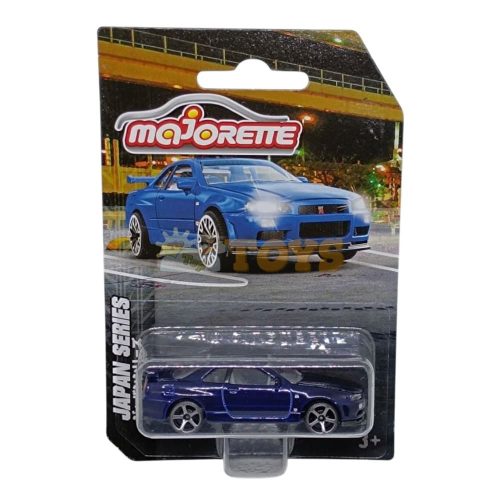 majorette Metal car Nissan Skyline GT-R (R34) dark blue Japan Series
