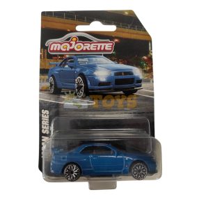   majorette Metal car Nissan Skyline GT-R (R34) light blue Japan Series