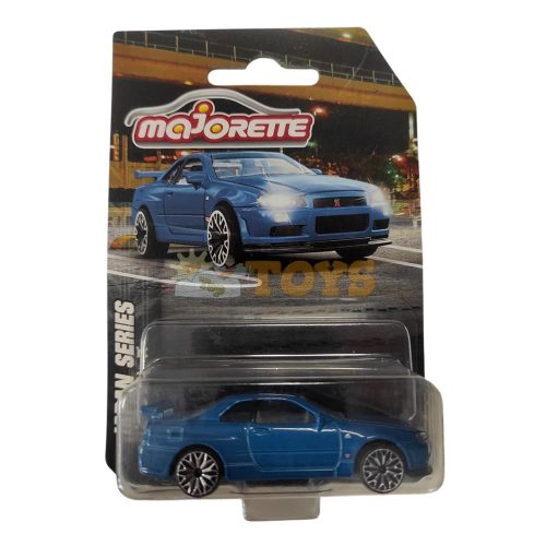 majorette Metal car Nissan Skyline GT-R (R34) light blue Japan Series