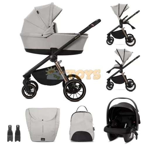 Lorelli 3-in-1 baby stroller, Bianca, equipped with anti-reflux system, up to 22 kg, Beige