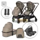 Lorelli 3-in-1 baby stroller, Reya, reversible handle, up to 22 kg, Brown