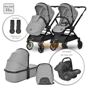   Lorelli 3-in-1 baby stroller, Reya, reversible handle, up to 22 kg, Gray