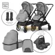 Lorelli 3-in-1 baby stroller, Reya, reversible handle, up to 22 kg, Gray