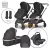 Lorelli 3-in-1 Baby Stroller, Reya, Reversible Handle, Up to 22 kg, Jasper Black