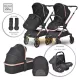 Lorelli 3-in-1 Baby Stroller, Reya, Reversible Handle, Up to 22 kg, Jasper Black