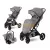 Lorelli Storm 3-in-1 Baby Stroller, included car seat, aluminum frame, Opaline Grey