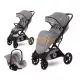 Lorelli Storm 3-in-1 Baby Stroller, included car seat, aluminum frame, Opaline Grey